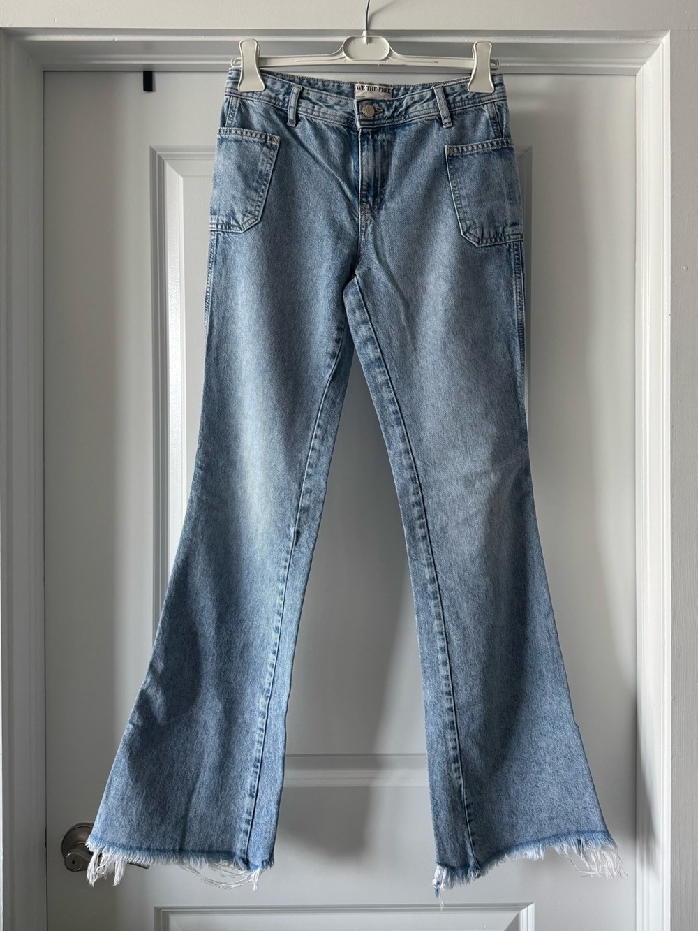 We The Free Light Blue High-Rise Flare Jeans